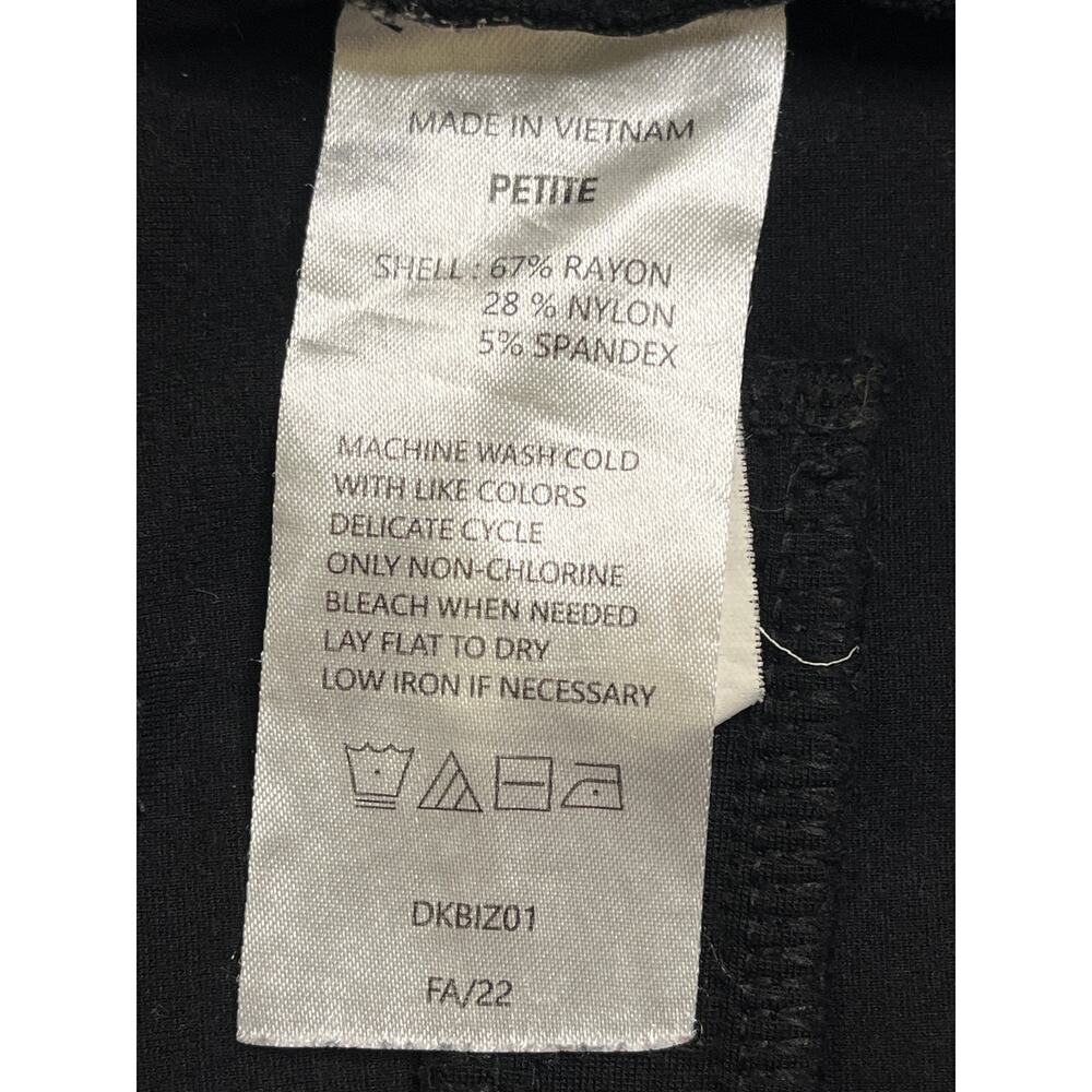 Quince Black ultra stretch ponte straight leg pants, size medium petite - Picture 5 of 15